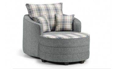 armchairs - Kansas Swivel Armchair with footstool - 1