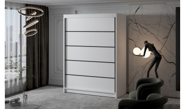 wardrobes - Milan 3 Wardrobe White - 1