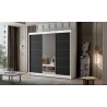 Palermo 6 Wardrobe White/Black with Mirror - 1
