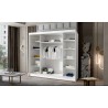 Palermo 6 Wardrobe White/Black with Mirror - 2