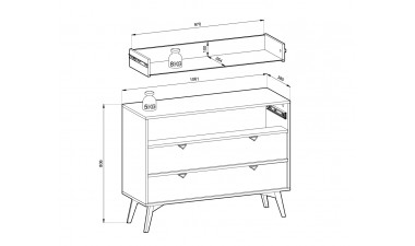 chest-of-drawers - Komo Chest of Drawers KSZ106 - 19