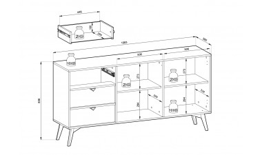 chest-of-drawers - Komo Chest of Drawers KSZ158 chest-of-drawers - Komo Chest of Drawers KSZ158 - 20