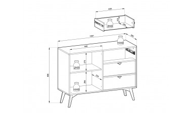 chest-of-drawers - Komo Chest of Drawers KSZD106 - 18