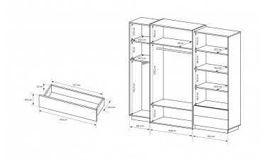 wardrobes - Daren Wardrobe 230 - 5