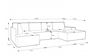 corner-sofa-beds - Masta U2 140 Corner Sofa Bed - 6