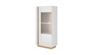 cabinets - Everest White Small Glass Case - 1