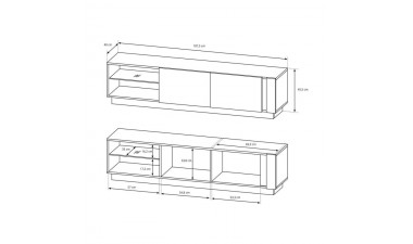 tv-units - Everest White – RTV Cabinet 187 - 4