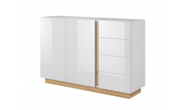 komody - Everest Biały – Komoda 138 2DRS