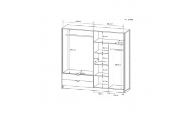 wardrobes - Doros Wardrobe 220 - 8