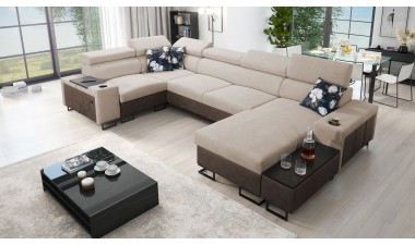 corner-sofa-beds - Melody IV MAXI Corner Sofa Bed U Shape - 5