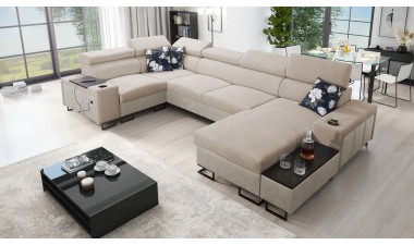 corner-sofa-beds - Melody IV MAXI Corner Sofa Bed U Shape - 6