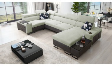 corner-sofa-beds - Melody IV MAXI Corner Sofa Bed U Shape - 9