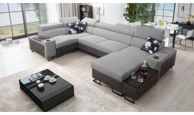 corner-sofa-beds - Melody IV MAXI Corner Sofa Bed U Shape - 10