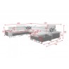 Melody VIII Corner Sofa Bed U Shape - 18