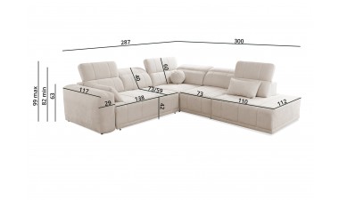 furniture-shop - Ravello IX Corner Sofa Bed - 17