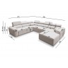 Volare VIII Corner Sofa Bed - 12