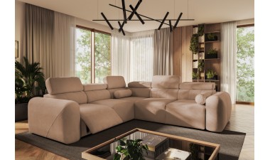 corner-sofa-beds - Volare III Mix Corner Sofa Bed With Recliner - 4