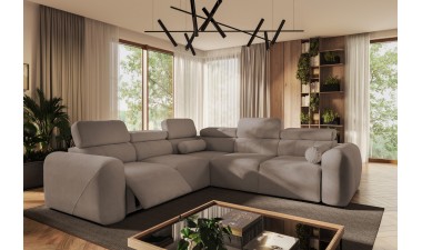 corner-sofa-beds - Volare III Mix Corner Sofa Bed With Recliner - 5