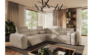 corner-sofa-beds - Volare III Mix Corner Sofa Bed With Recliner - 6