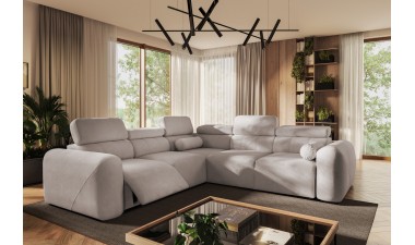 corner-sofa-beds - Volare III Mix Corner Sofa Bed With Recliner - 10