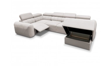 corner-sofa-beds - Volare IV Mix Corner Sofa Bed With Recliner