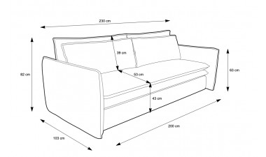 sofy-i-sofy-z-funkcja-spania - Manila Slim Sofa z Funkcja Spania - 8