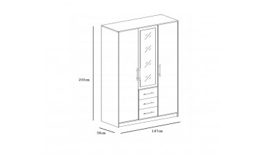 wardrobes - Tali II D3 Wardrobe Bottle Green - 4
