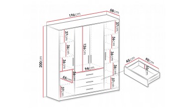 wardrobes - Tali D4 Wardrobe - 3