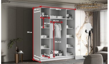 furniture-shop - Raga 200 Wardrobe White - 4