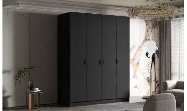 wardrobes - Raga 200 Wardrobe Black