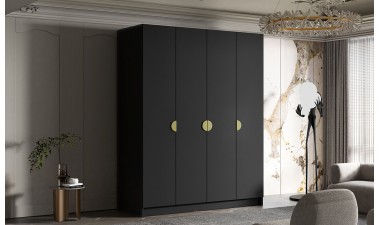 wardrobes - Raga 200 Wardrobe Black