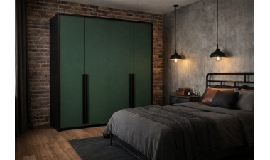 wardrobes - Braga 210 Wardrobe Bottle Green