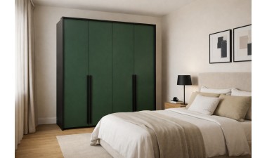 wardrobes - Braga 210 Wardrobe Bottle Green