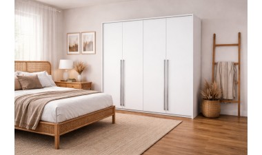 wardrobes - Braga 210 Wardrobe White