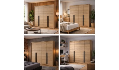 wardrobes - Braga 210 Wardrobe Wild Oak - 3