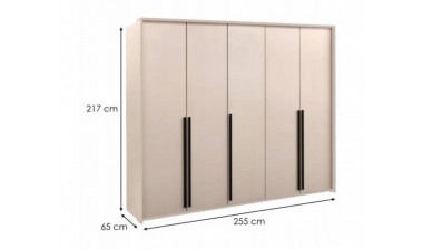 wardrobes - Braga 255 Wardrobe Sand Beige - 4