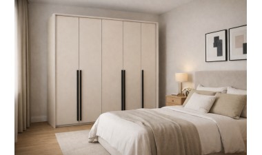 wardrobes - Braga 255 Wardrobe Sand Beige