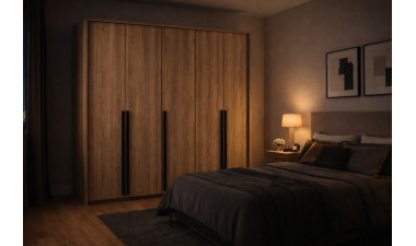 wardrobes - Braga 255 Wardrobe Wild Oak