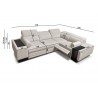 Enzo II Mix Corner Sofa Bed with Relax Function - 9