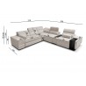 Enzo XIII Corner Sofa Bed - 15