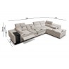Enzo XI Mix Corner Sofa Bed - 10