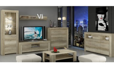 tv-units - Roni SRTV155 TV Unit with Wall Shelf - 2